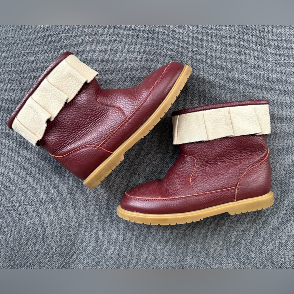 Donsje Amsterdam kids leather/wool fleece lined Stylish Kids Boots size 32